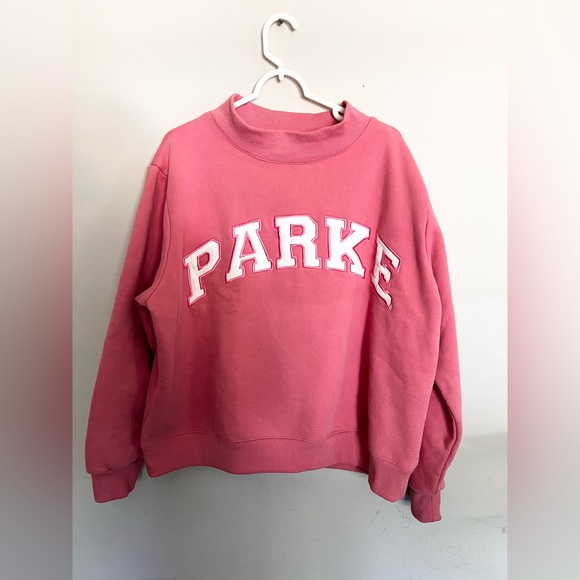 Parke Varsity Mock neck Sweatshirt Size L/XL - Picture 3 of 5